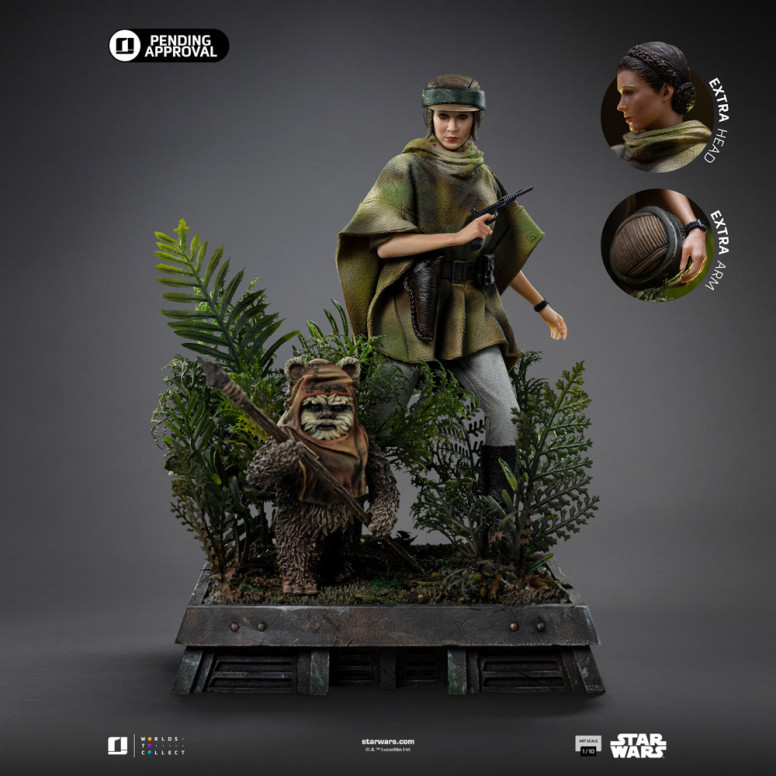 Iron Studios Star Wars - Leia und Wicket Kunst Maßstab 1/10 - Rückkehr der Jedi