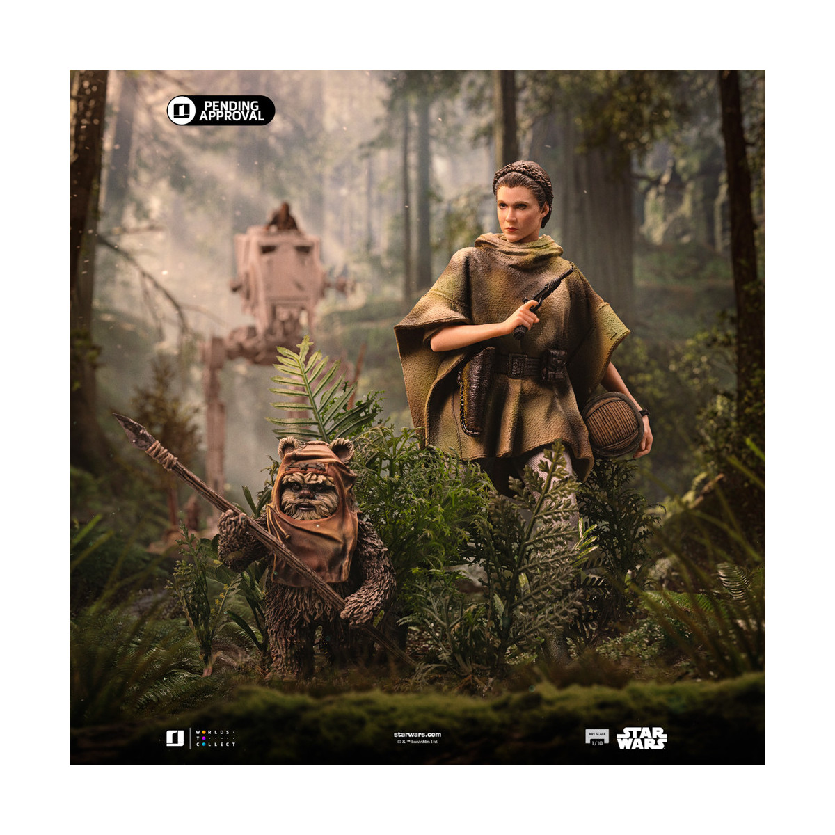 Iron Studios Star Wars - Leia und Wicket Kunst Maßstab 1/10 - Rückkehr der Jedi