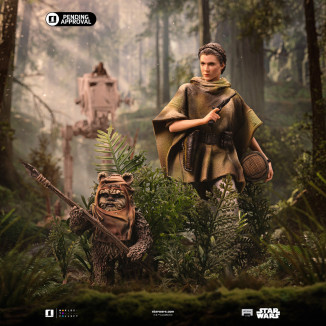 Iron Studios Star Wars - Leia und Wicket Kunst Maßstab 1/10 - Rückkehr der Jedi