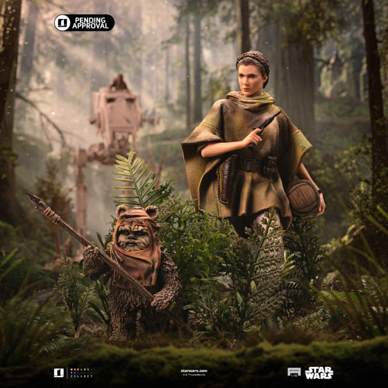 Iron Studios Star Wars - Leia und Wicket Kunst Maßstab 1/10 - Rückkehr der Jedi
