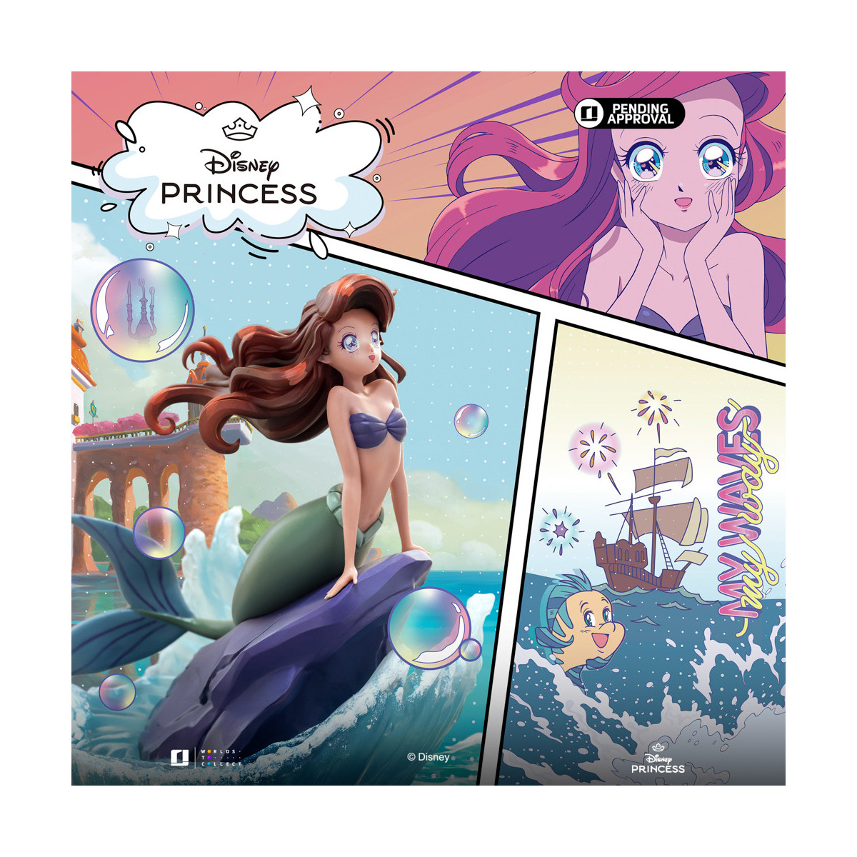 Iron Studios Disney Princess - Ariel Anime Prinzessin Kunst Maßstab 1/10