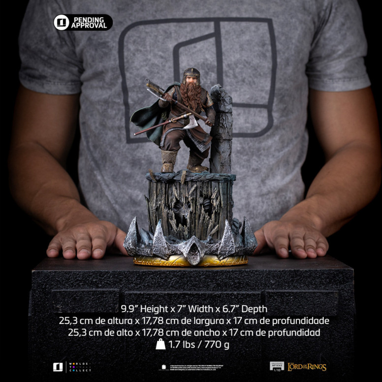 Iron Studios - Gimli Unleashed - Herr der Ringe - LOTR Unleashed Art Scale 1/10