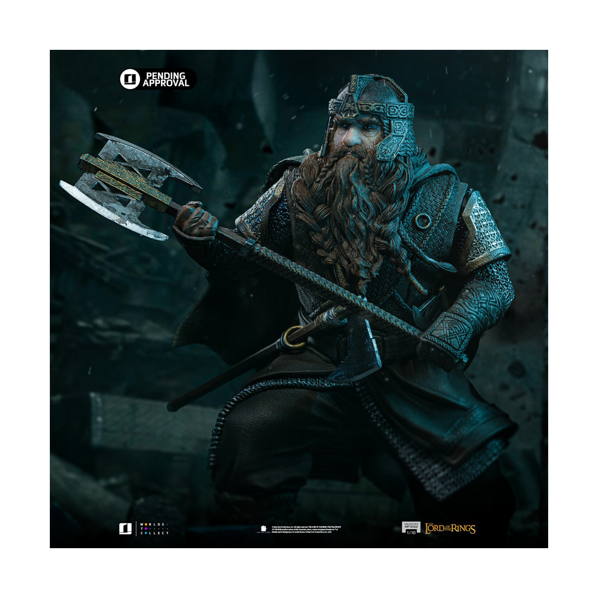 Iron Studios - Gimli Unleashed - Herr der Ringe - LOTR Unleashed Art Scale 1/10