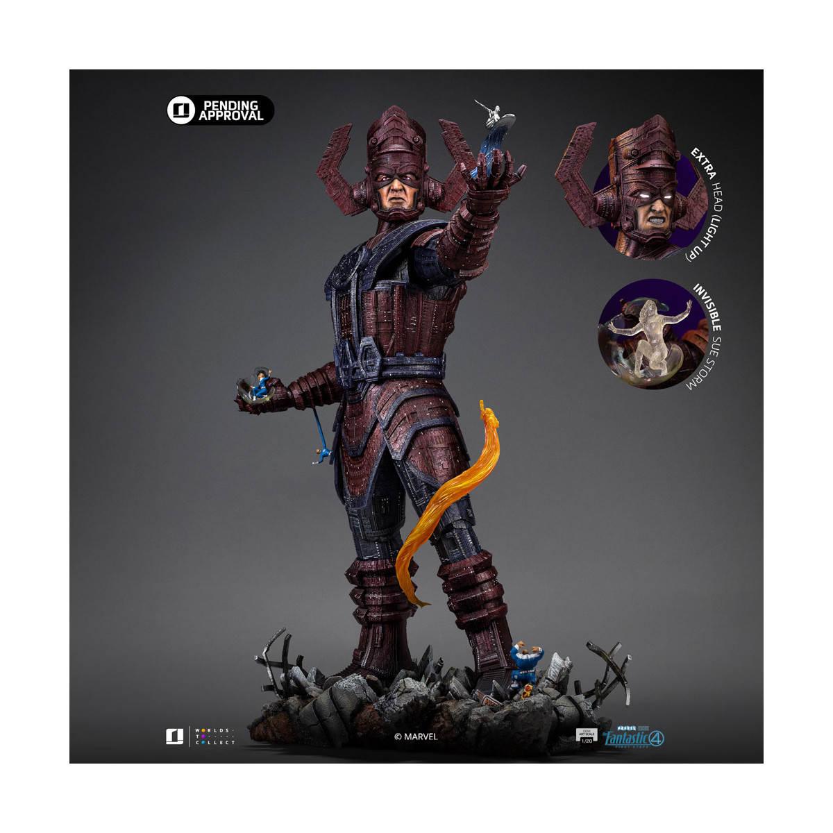 Iron Studios - Marvel Fantastic 4 - Galactus Diorama Deluxe Demi Art Maßstab 1/20