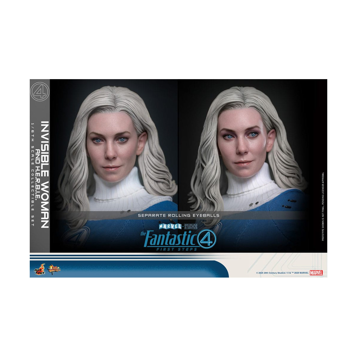 Hot Toys Marvel - Fantastische Vier: First Steps - Unsichtbare Frau & H.E.R.B.I.E. MMS 1/6 - Sue Storm
