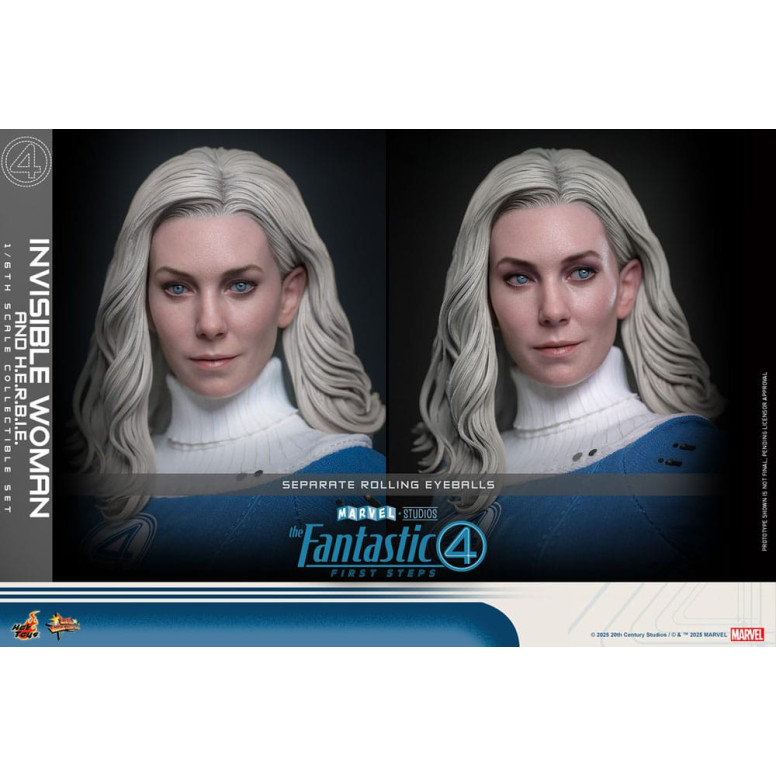 Hot Toys Marvel - Fantastische Vier: First Steps - Unsichtbare Frau & H.E.R.B.I.E. MMS 1/6 - Sue Storm