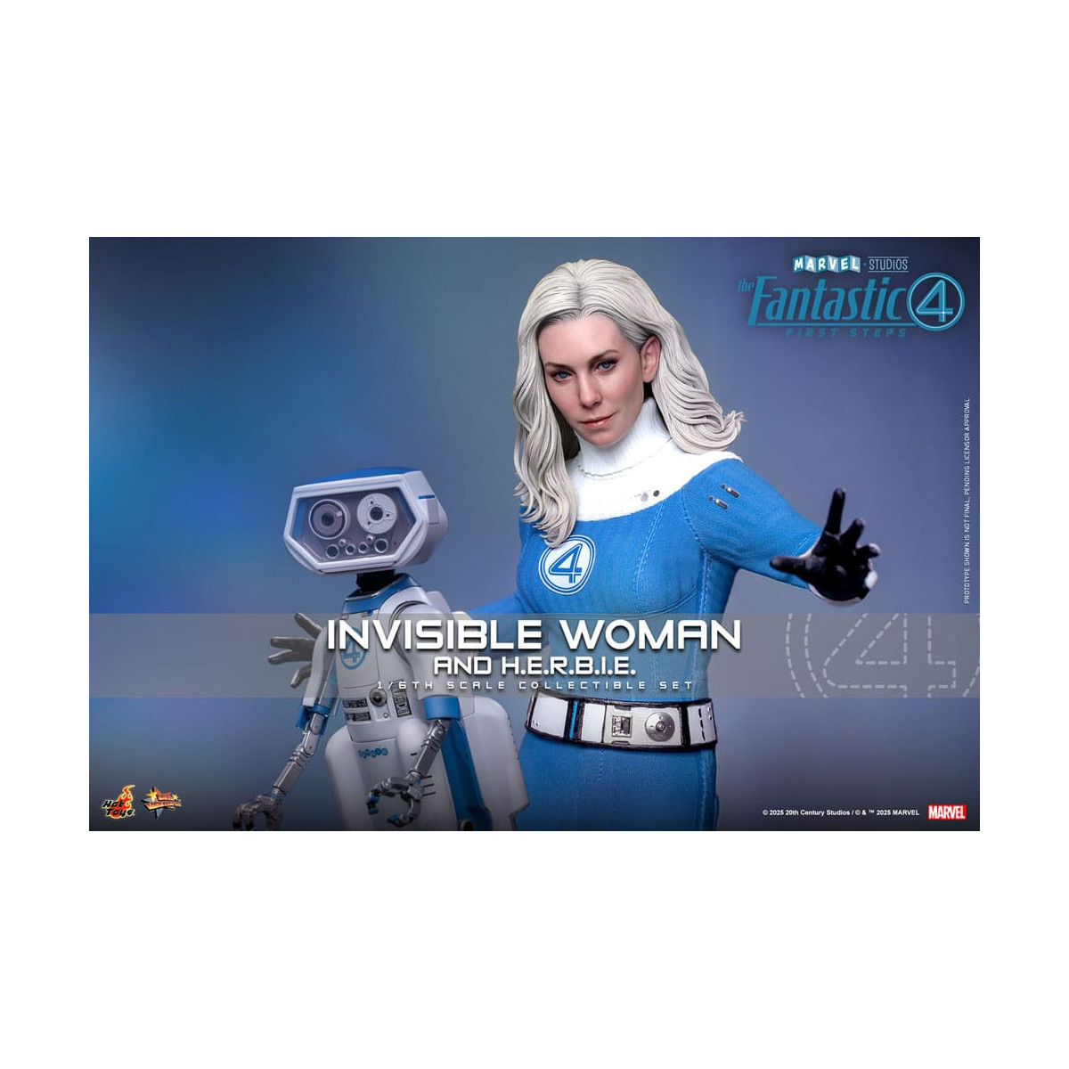 Hot Toys Marvel - Fantastische Vier: First Steps - Unsichtbare Frau & H.E.R.B.I.E. MMS 1/6 - Sue Storm
