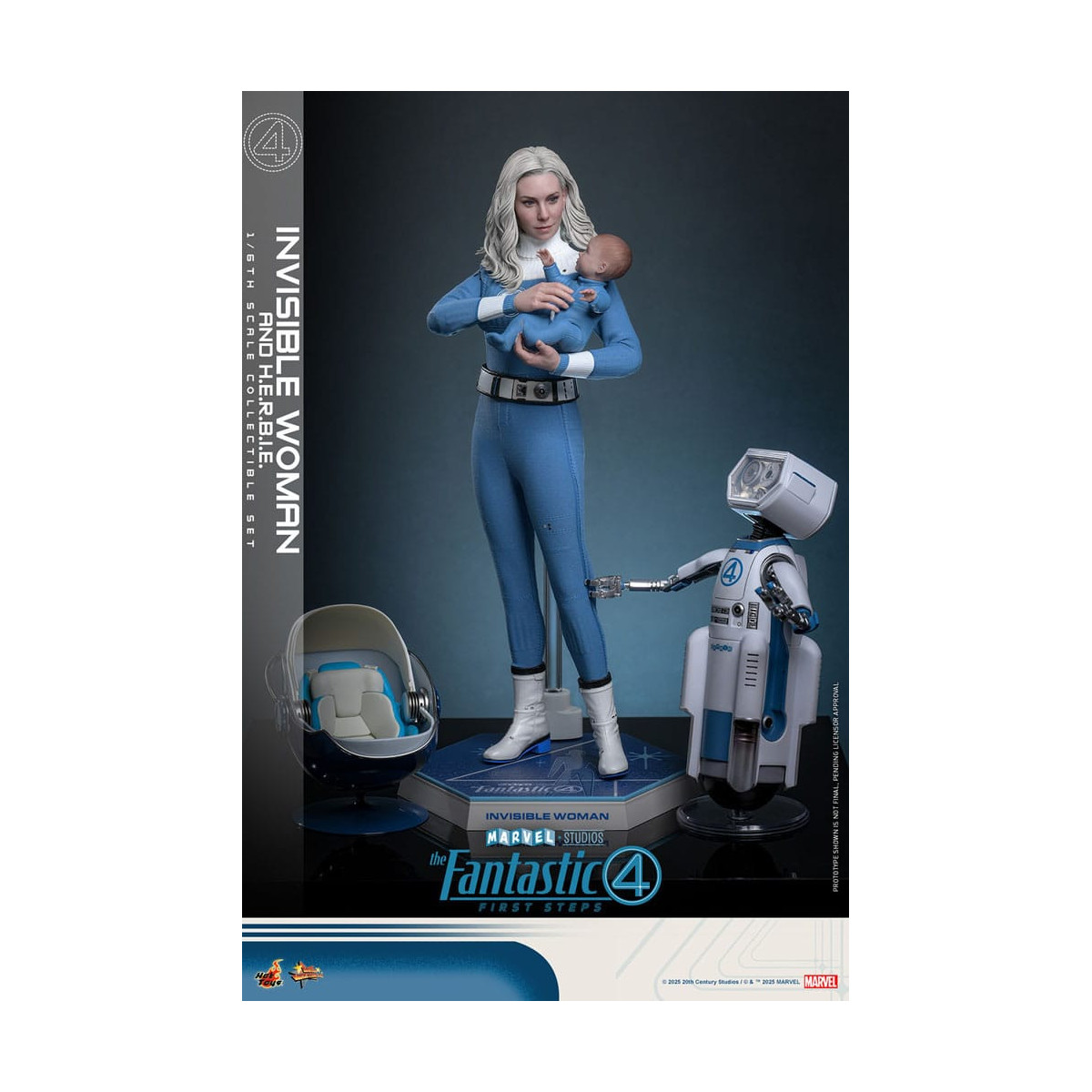 Hot Toys Marvel - Fantastische Vier: First Steps - Unsichtbare Frau & H.E.R.B.I.E. MMS 1/6 - Sue Storm