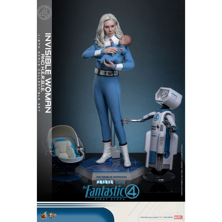 Hot Toys Marvel - Fantastische Vier: First Steps - Unsichtbare Frau & H.E.R.B.I.E. MMS 1/6 - Sue Storm