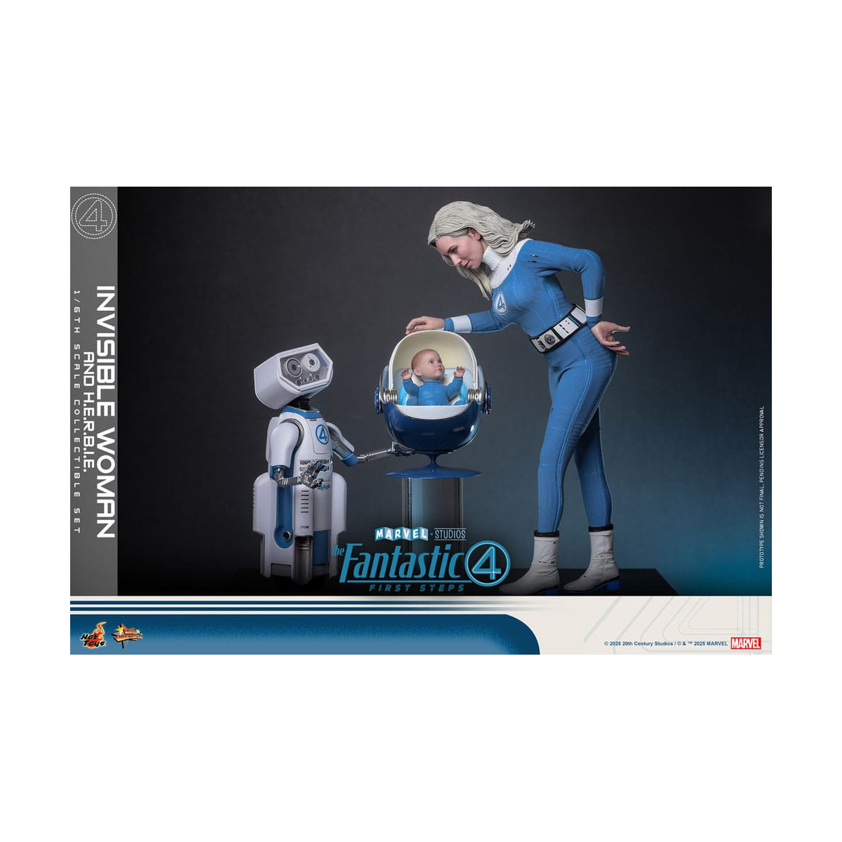 Hot Toys Marvel - Fantastische Vier: First Steps - Unsichtbare Frau & H.E.R.B.I.E. MMS 1/6 - Sue Storm