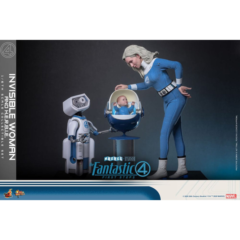 Hot Toys Marvel - Fantastische Vier: First Steps - Unsichtbare Frau & H.E.R.B.I.E. MMS 1/6 - Sue Storm