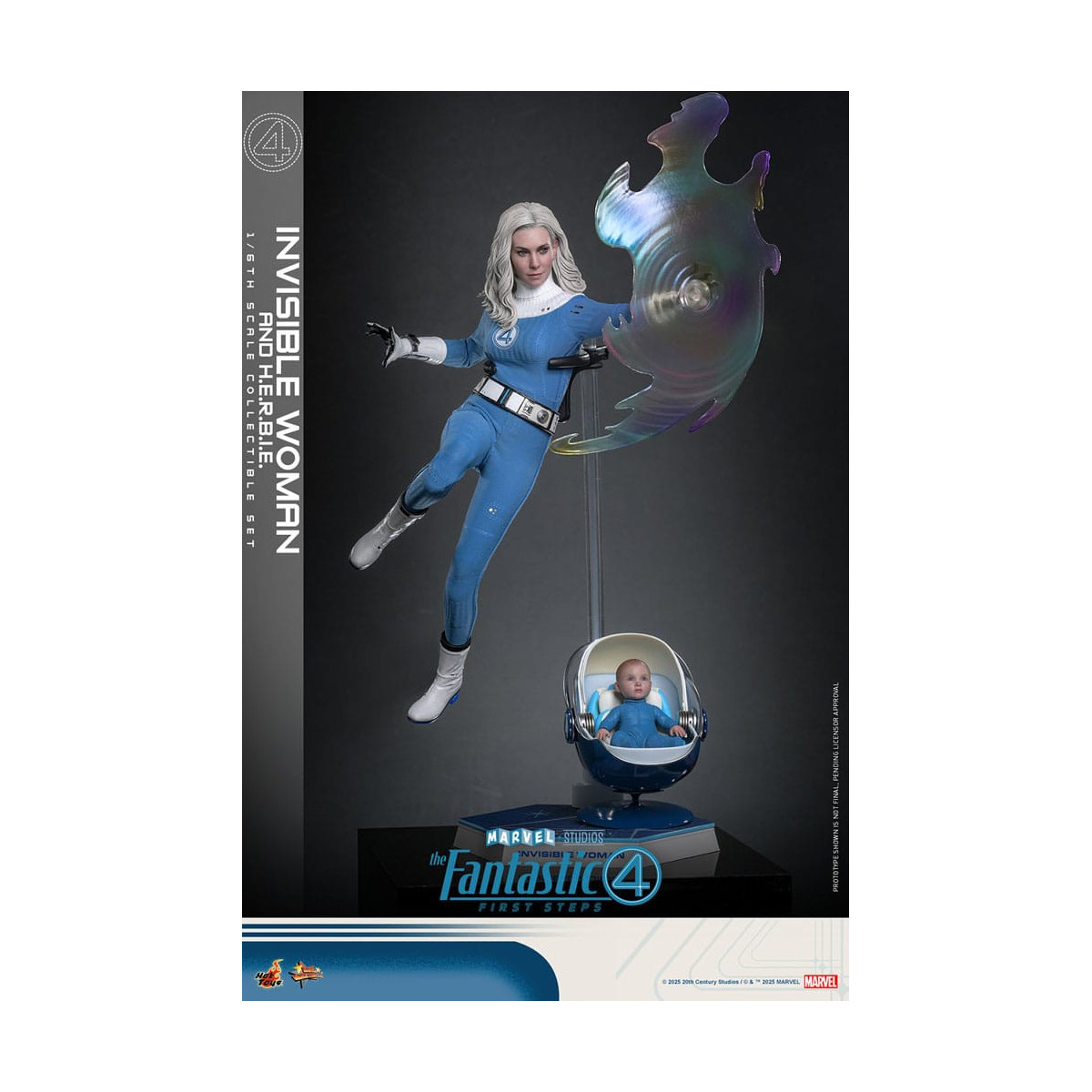 Hot Toys Marvel - Fantastische Vier: First Steps - Unsichtbare Frau & H.E.R.B.I.E. MMS 1/6 - Sue Storm