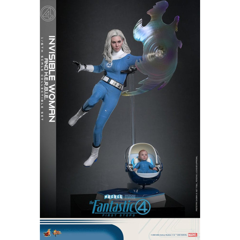 Hot Toys Marvel - Fantastische Vier: First Steps - Unsichtbare Frau & H.E.R.B.I.E. MMS 1/6 - Sue Storm