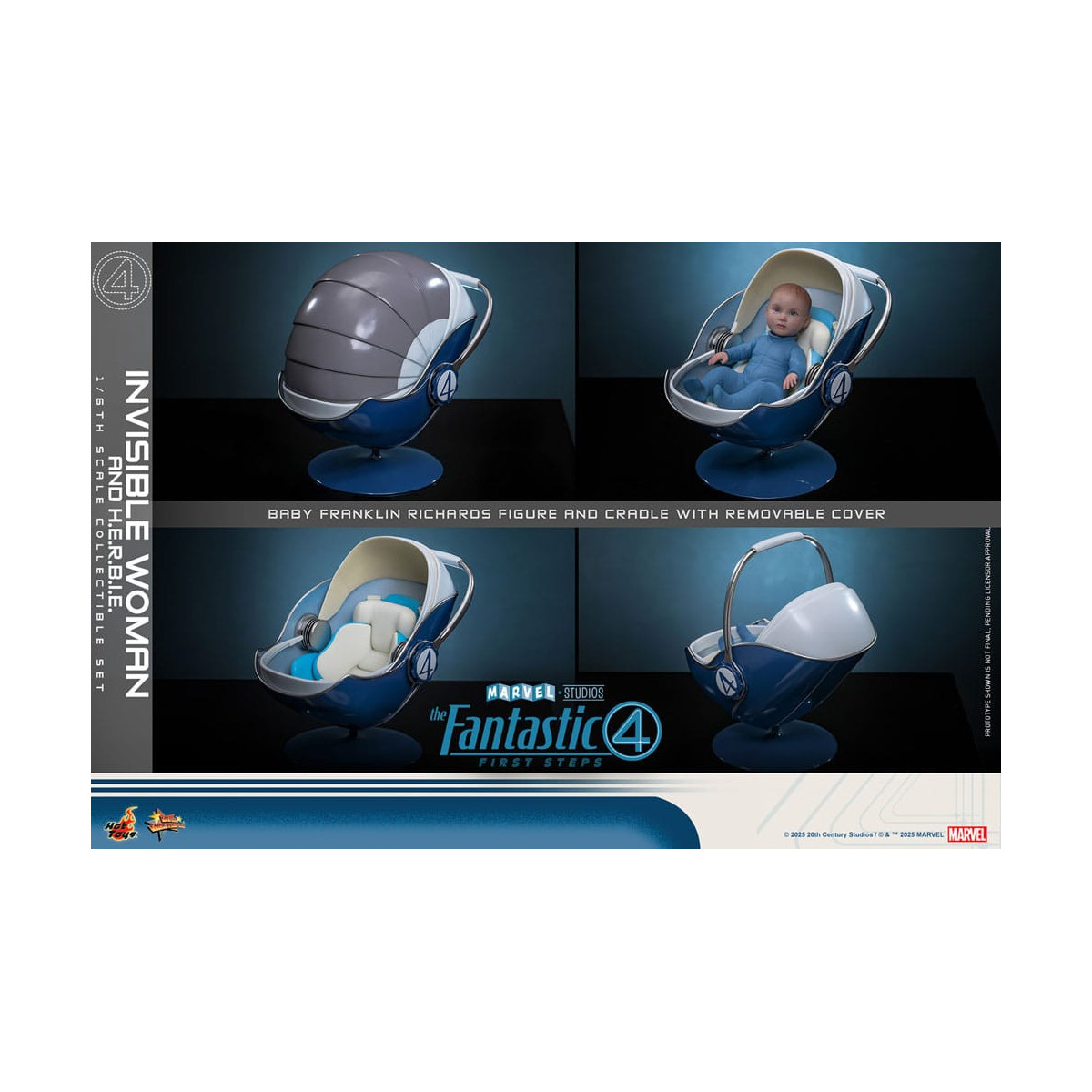 Hot Toys Marvel - Fantastische Vier: First Steps - Unsichtbare Frau & H.E.R.B.I.E. MMS 1/6 - Sue Storm