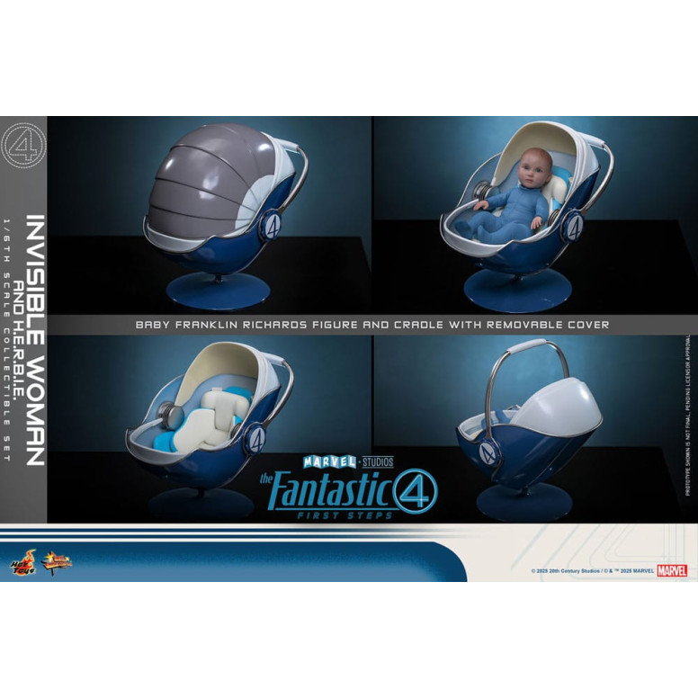 Hot Toys Marvel - Fantastische Vier: First Steps - Unsichtbare Frau & H.E.R.B.I.E. MMS 1/6 - Sue Storm