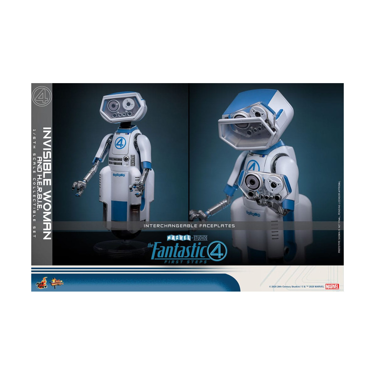 Hot Toys Marvel - Fantastische Vier: First Steps - Unsichtbare Frau & H.E.R.B.I.E. MMS 1/6 - Sue Storm