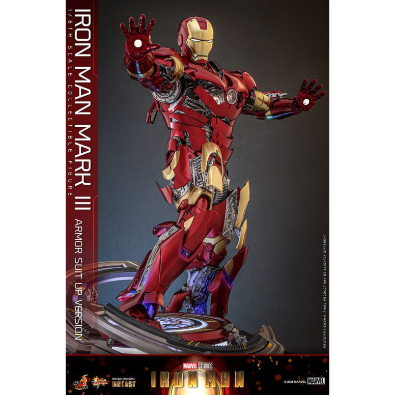 Hot Toys Marvel - Iron Man Mark III (Armor Suit Up Version) Die Cast MMS 1/6