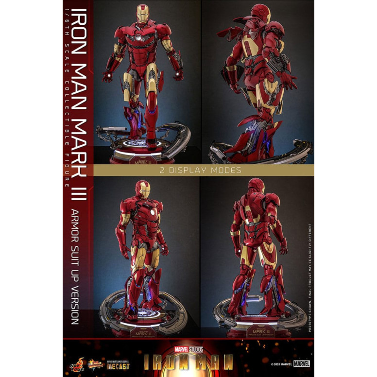 Hot Toys Marvel - Iron Man Mark III (Armor Suit Up Version) Die Cast MMS 1/6