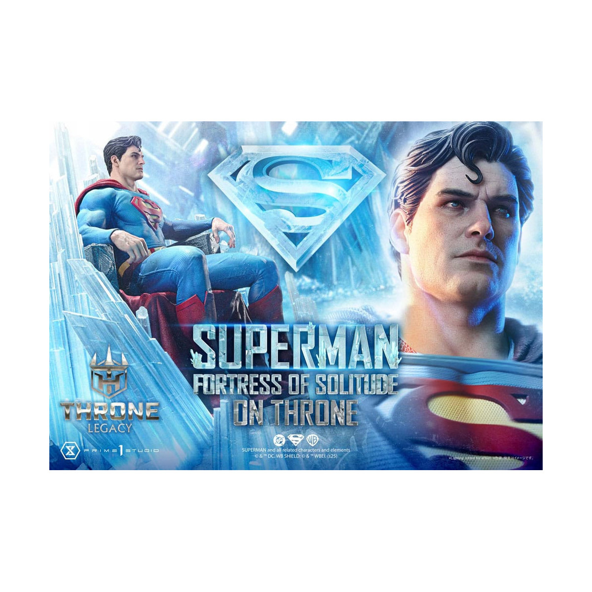 Prime 1 Studio DC Comics Throne Legacy Collection - Superman Festung der Einsamkeit auf Thron (Design von Gabriele Dell'Otto) 1/