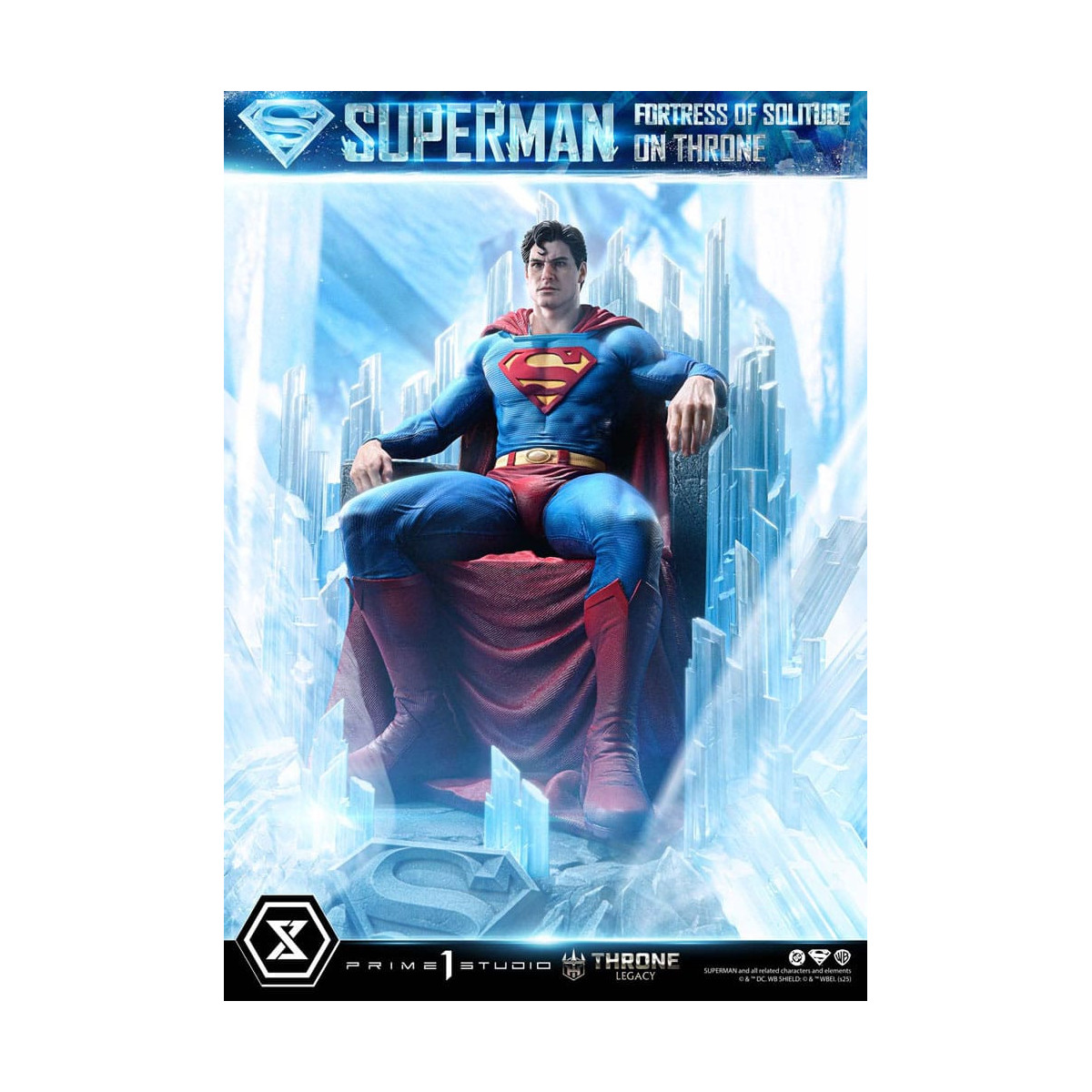 Prime 1 Studio DC Comics Throne Legacy Collection - Superman Festung der Einsamkeit auf Thron (Design von Gabriele Dell'Otto) 1/