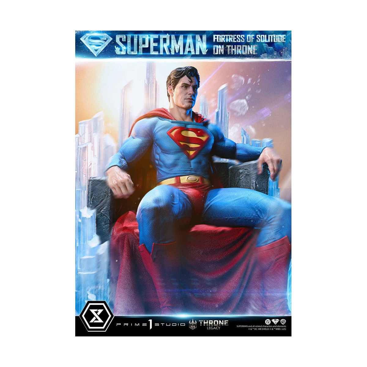 Prime 1 Studio DC Comics Throne Legacy Collection - Superman Festung der Einsamkeit auf Thron (Design von Gabriele Dell'Otto) 1/