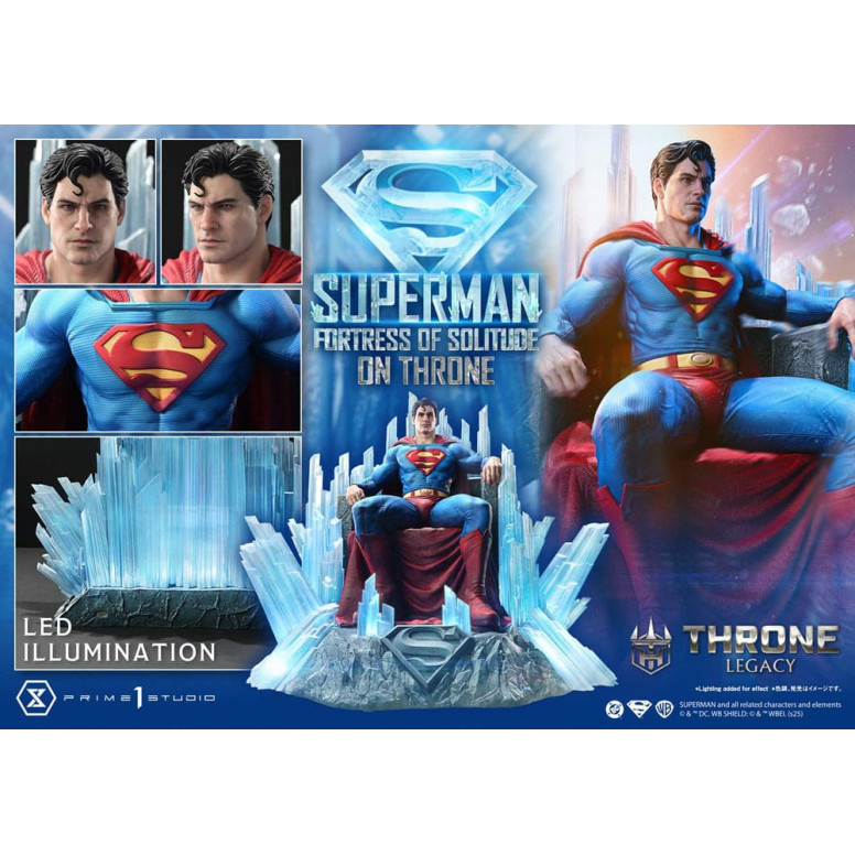 Prime 1 Studio DC Comics Throne Legacy Collection - Superman Festung der Einsamkeit auf Thron (Design von Gabriele Dell'Otto) 1/