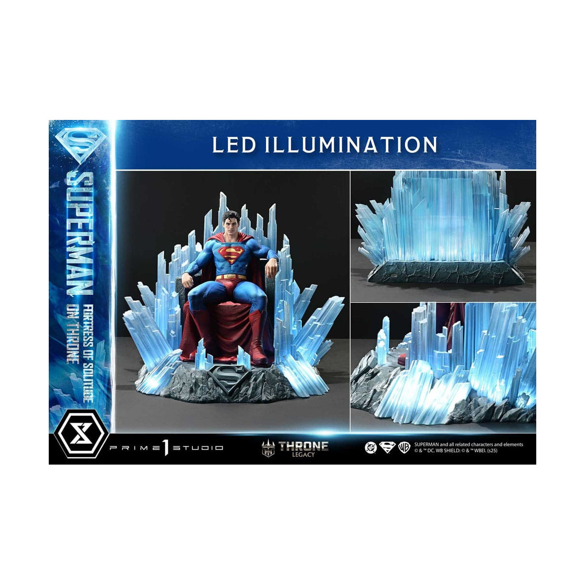 Prime 1 Studio DC Comics Throne Legacy Collection - Superman Festung der Einsamkeit auf Thron (Design von Gabriele Dell'Otto) 1/