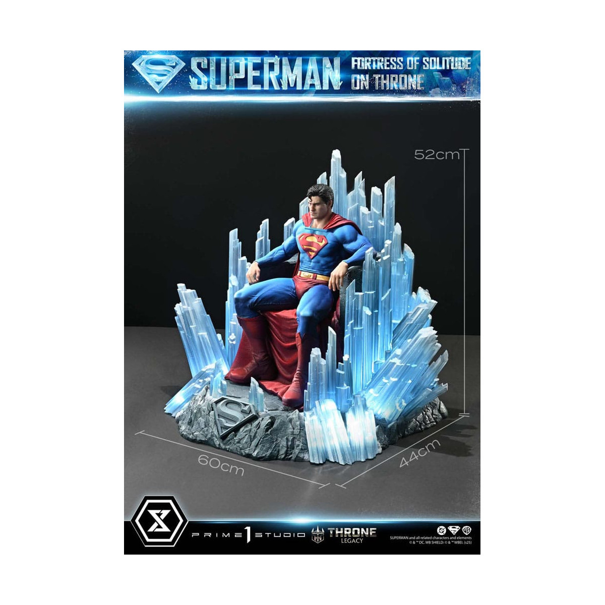 Prime 1 Studio DC Comics Throne Legacy Collection - Superman Festung der Einsamkeit auf Thron (Design von Gabriele Dell'Otto) 1/