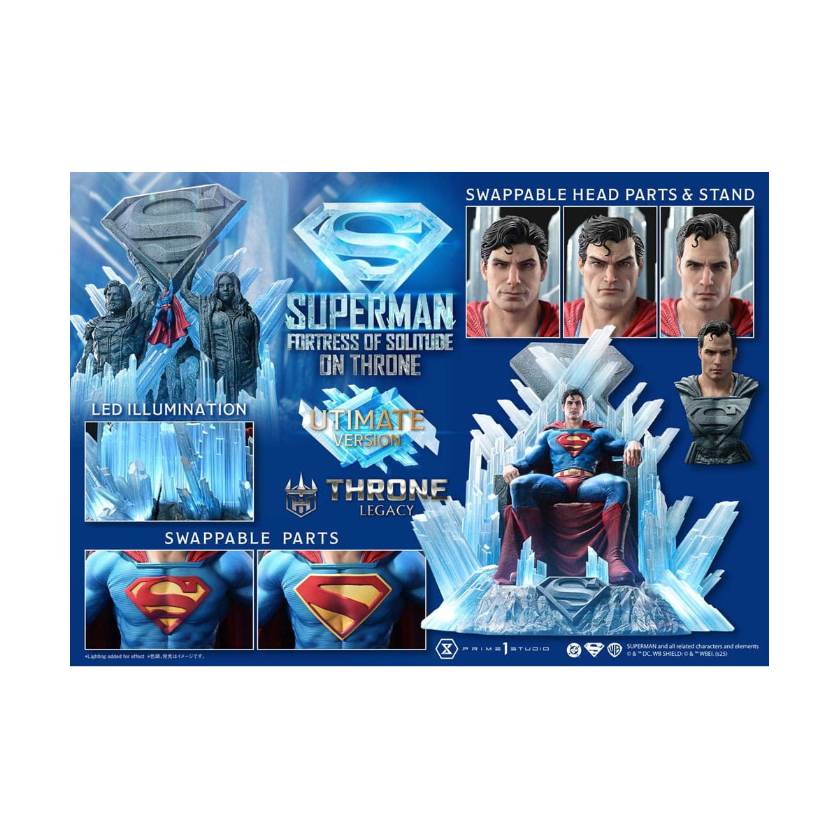 Prime 1 Studio DC Comics Thron Vermächtnis Sammlung - Superman Festung der Einsamkeit auf Thron Ultimative Version
