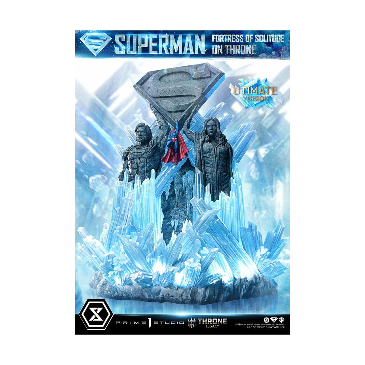 Prime 1 Studio DC Comics Throne Legacy Collection - Superman Festung der Einsamkeit auf dem Thron Ultimate Bonus Version