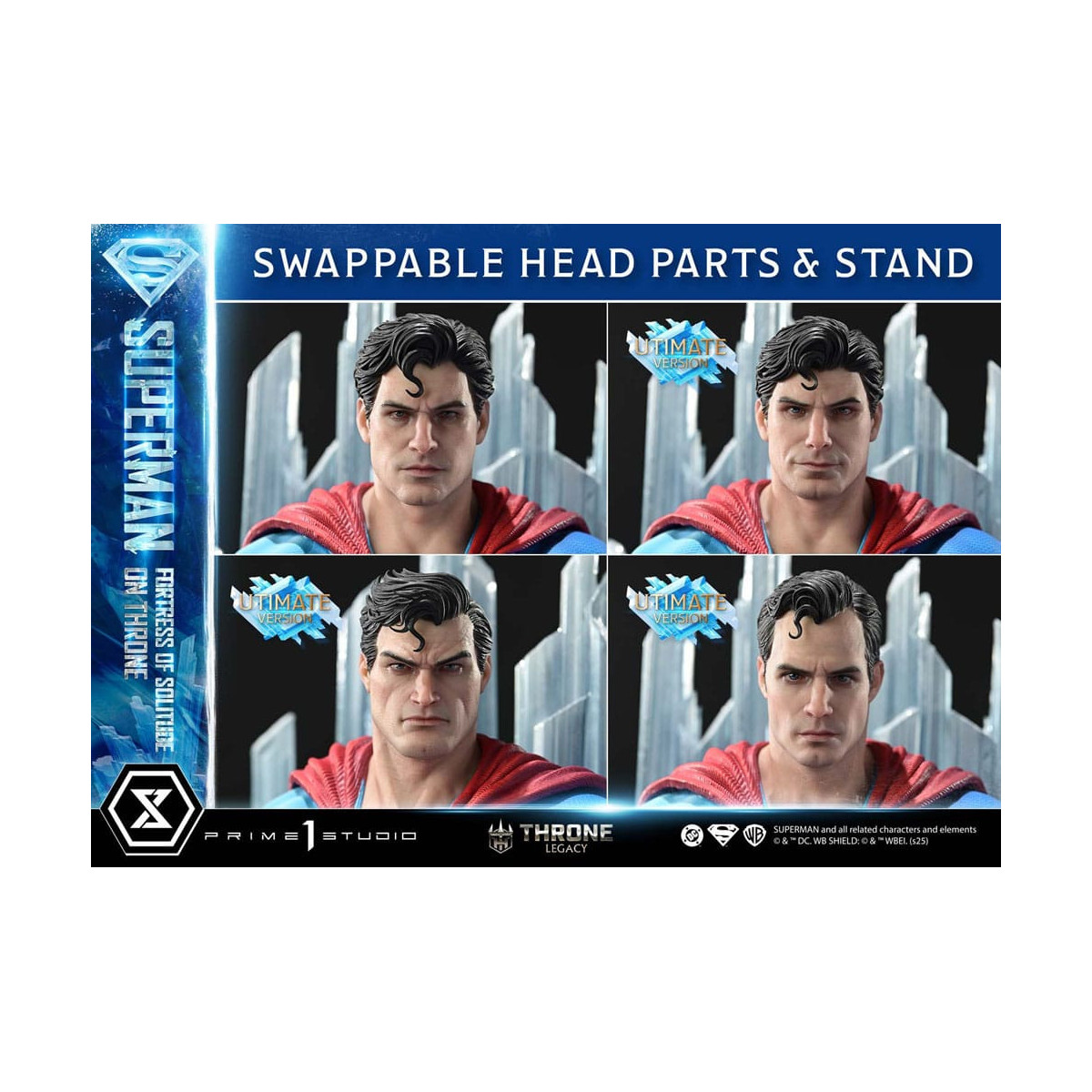 Prime 1 Studio DC Comics Throne Legacy Collection - Superman Festung der Einsamkeit auf dem Thron Ultimate Bonus Version