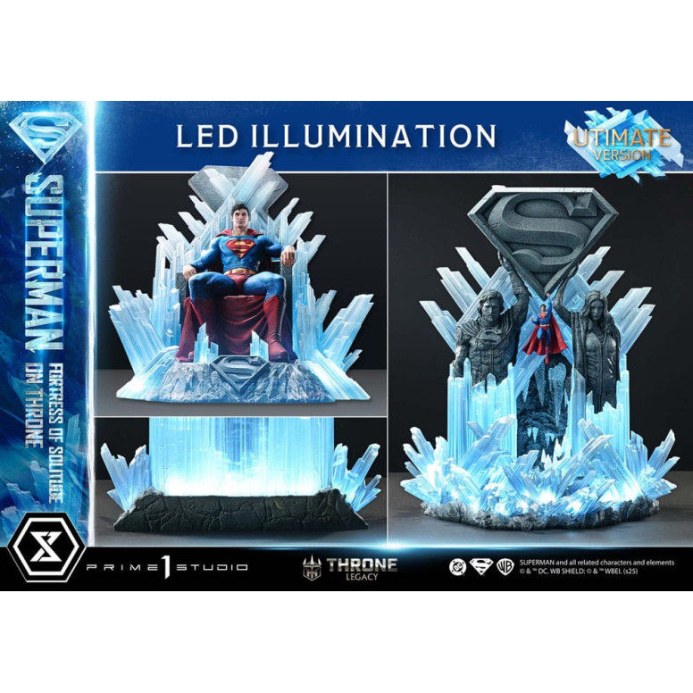 Prime 1 Studio DC Comics Throne Legacy Collection - Superman Festung der Einsamkeit auf dem Thron Ultimate Bonus Version