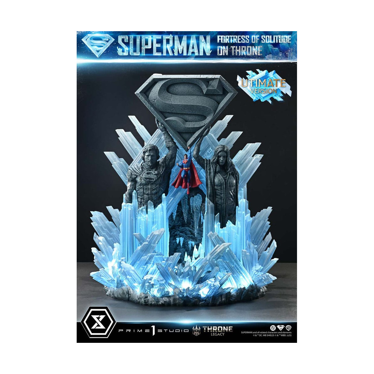 Prime 1 Studio DC Comics Throne Legacy Collection - Superman Festung der Einsamkeit auf dem Thron Ultimate Bonus Version