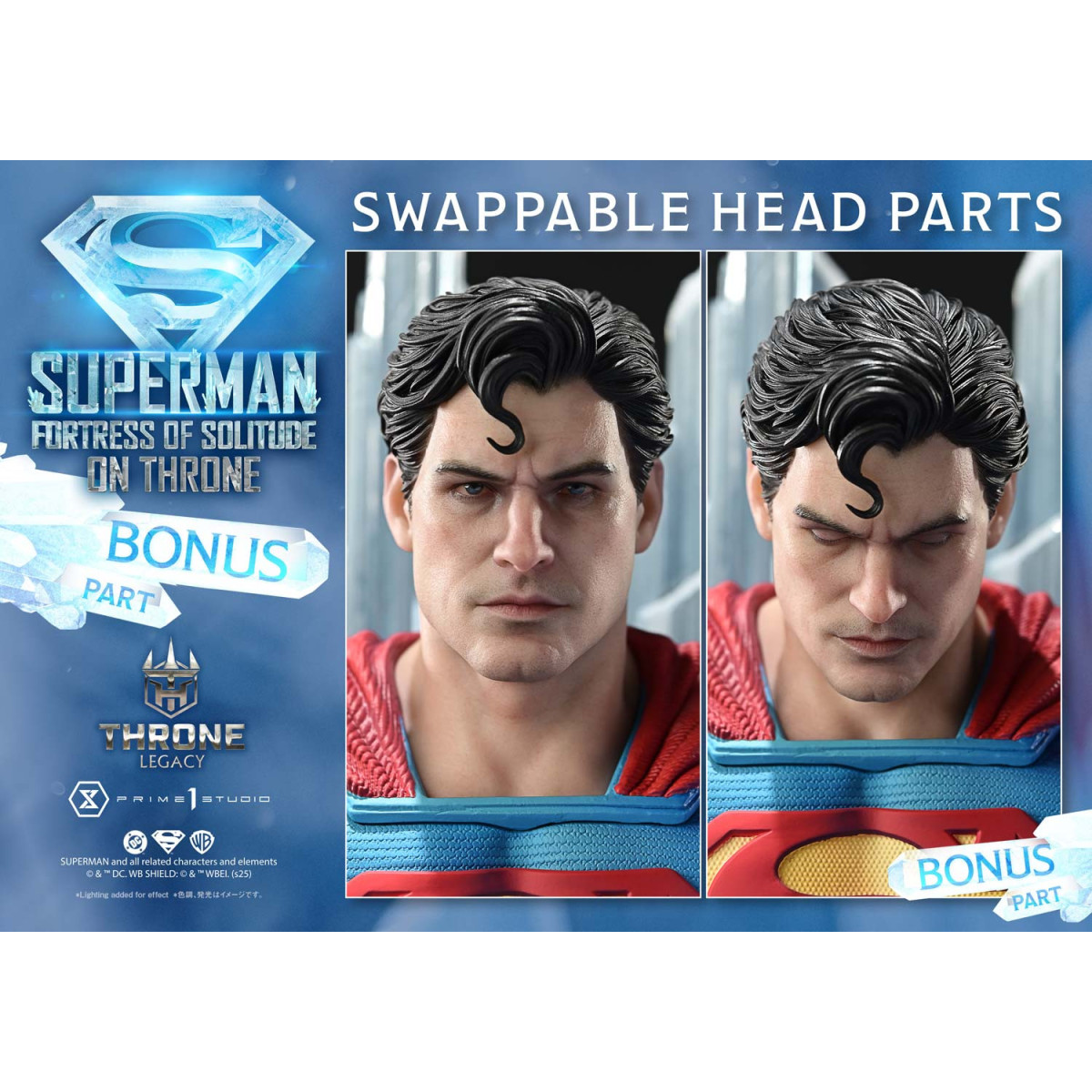 Prime 1 Studio DC Comics Throne Legacy Collection - Superman Festung der Einsamkeit auf dem Thron Ultimate Bonus Version