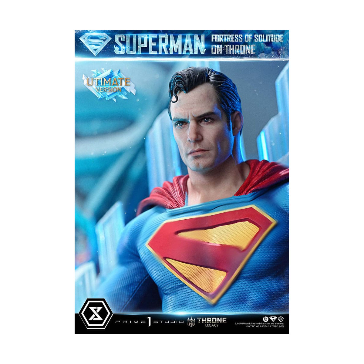 Prime 1 Studio DC Comics Throne Legacy Collection - Superman Festung der Einsamkeit auf dem Thron Ultimate Bonus Version