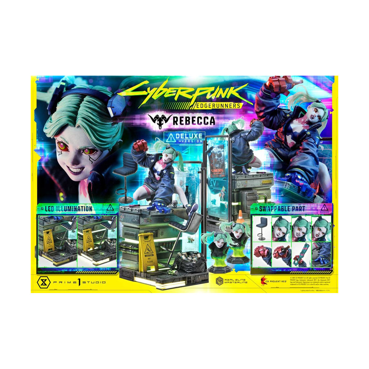 Prime 1 Studio - Cyberpunk: Edgerunners - Rebecca Deluxe Bonus Version Real Elite Masterline Serie 1/4