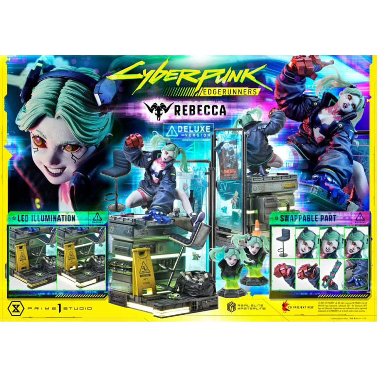 Prime 1 Studio - Cyberpunk: Edgerunners - Rebecca Deluxe Bonus Version Real Elite Masterline Serie 1/4