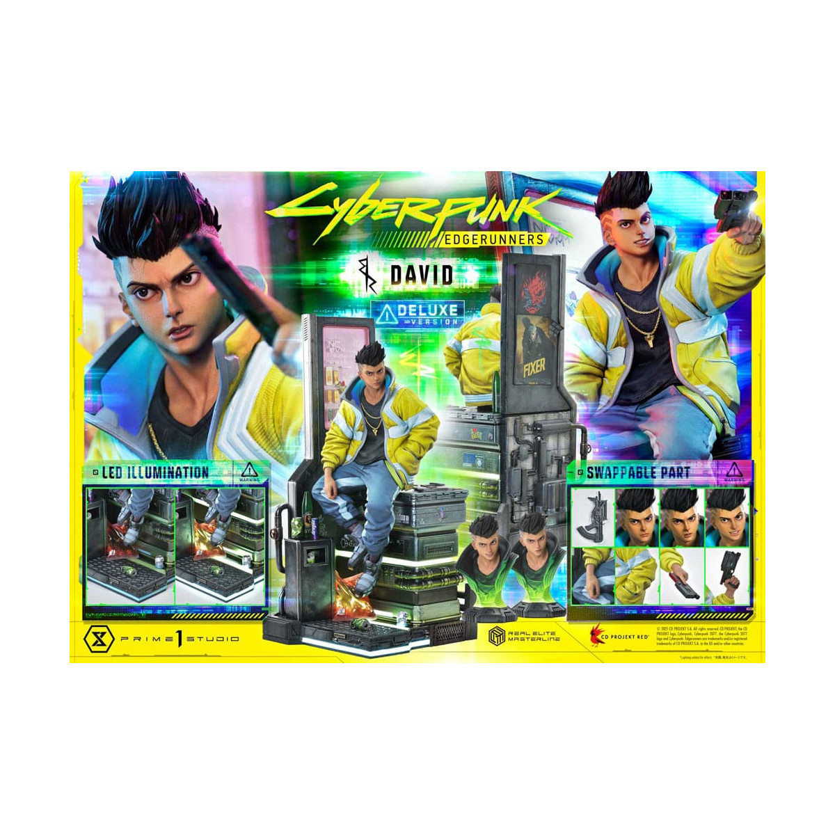 Prime 1 Studio - Cyberpunk: Edgerunners - David Deluxe Bonus Version Real Elite Masterline Serie 1/4