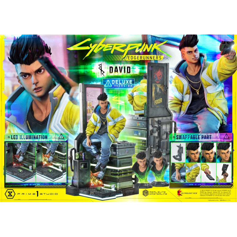 Prime 1 Studio - Cyberpunk: Edgerunners - David Deluxe Bonus Version Real Elite Masterline Serie 1/4