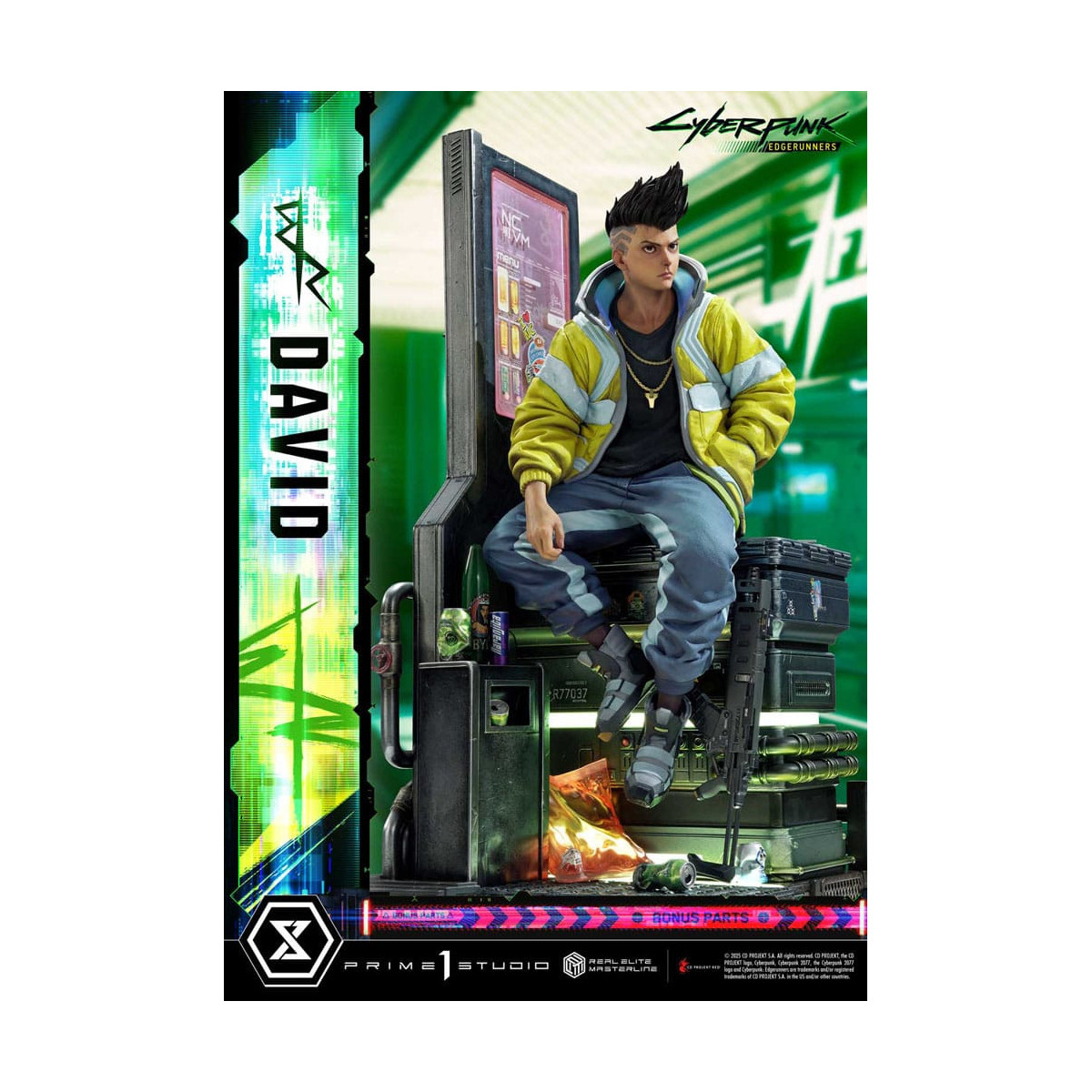 Prime 1 Studio - Cyberpunk: Edgerunners - David Deluxe Bonus Version Real Elite Masterline Serie 1/4