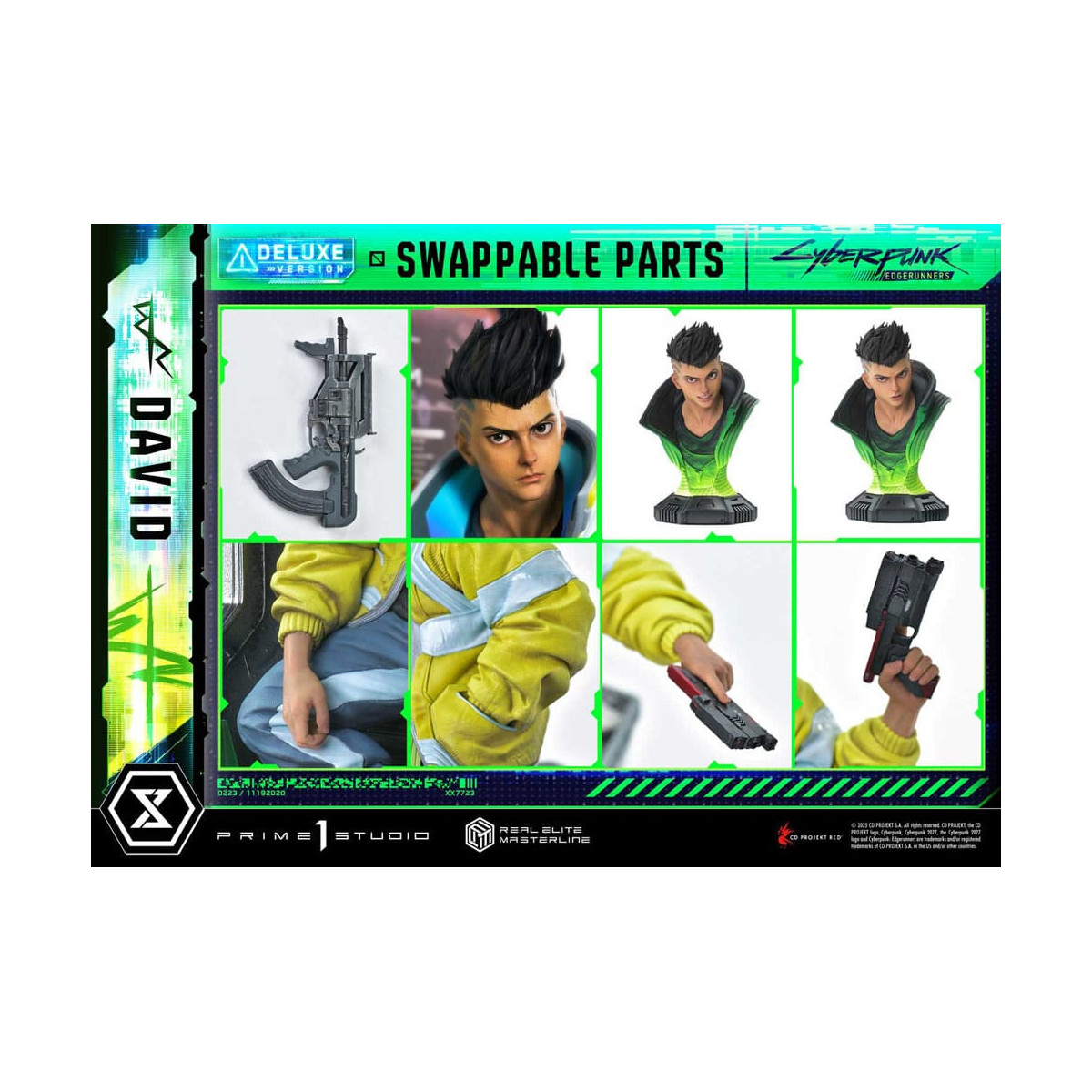 Prime 1 Studio - Cyberpunk: Edgerunners - David Deluxe Bonus Version Real Elite Masterline Serie 1/4
