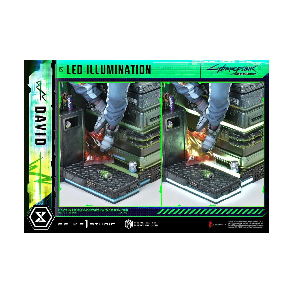 Prime 1 Studio - Cyberpunk: Edgerunners - David Deluxe Bonus Version Real Elite Masterline Serie 1/4