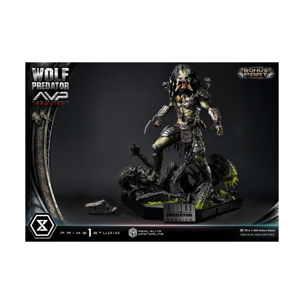 Prime 1 Studio - Alien vs. Predator Requiem - Wolf Predator Deluxe Bonus Ver. Real Elite Masterline Serie 1/3