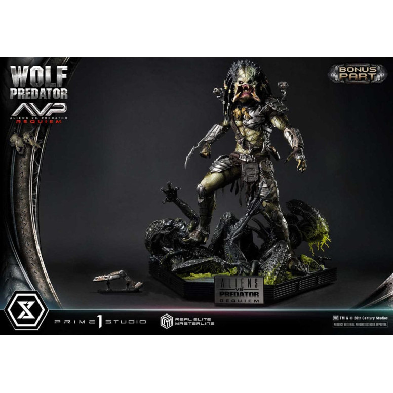 Prime 1 Studio - Alien vs. Predator Requiem - Wolf Predator Deluxe Bonus Ver. Real Elite Masterline Serie 1/3