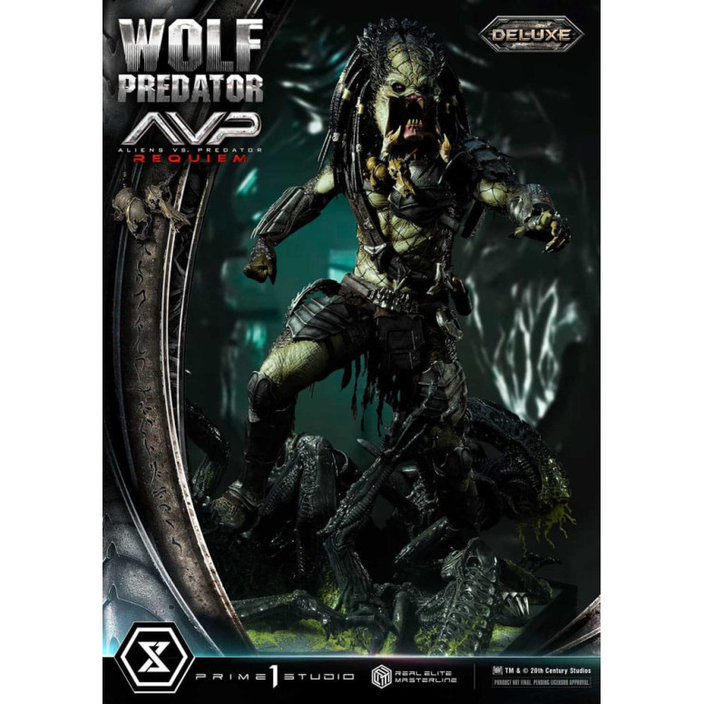 Prime 1 Studio - Alien vs. Predator Requiem - Wolf Predator Deluxe Bonus Ver. Real Elite Masterline Serie 1/3