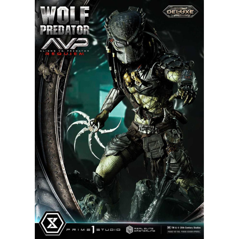 Prime 1 Studio - Alien vs. Predator Requiem - Wolf Predator Deluxe Bonus Ver. Real Elite Masterline Serie 1/3