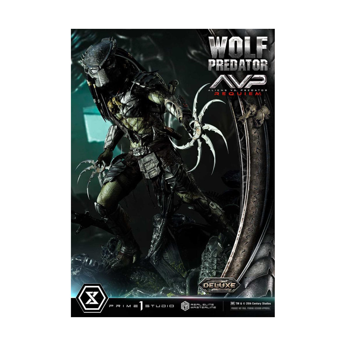 Prime 1 Studio - Alien vs. Predator Requiem - Wolf Predator Deluxe Bonus Ver. Real Elite Masterline Serie 1/3