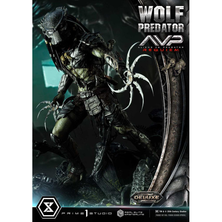 Prime 1 Studio - Alien vs. Predator Requiem - Wolf Predator Deluxe Bonus Ver. Real Elite Masterline Serie 1/3