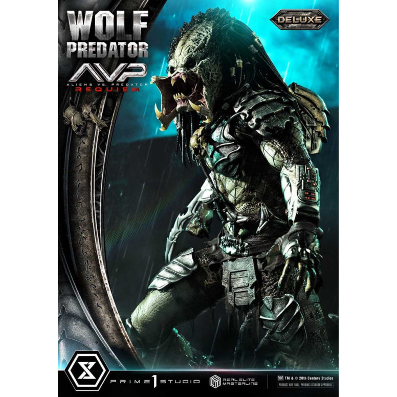 Prime 1 Studio - Alien vs. Predator Requiem - Wolf Predator Deluxe Bonus Ver. Real Elite Masterline Serie 1/3