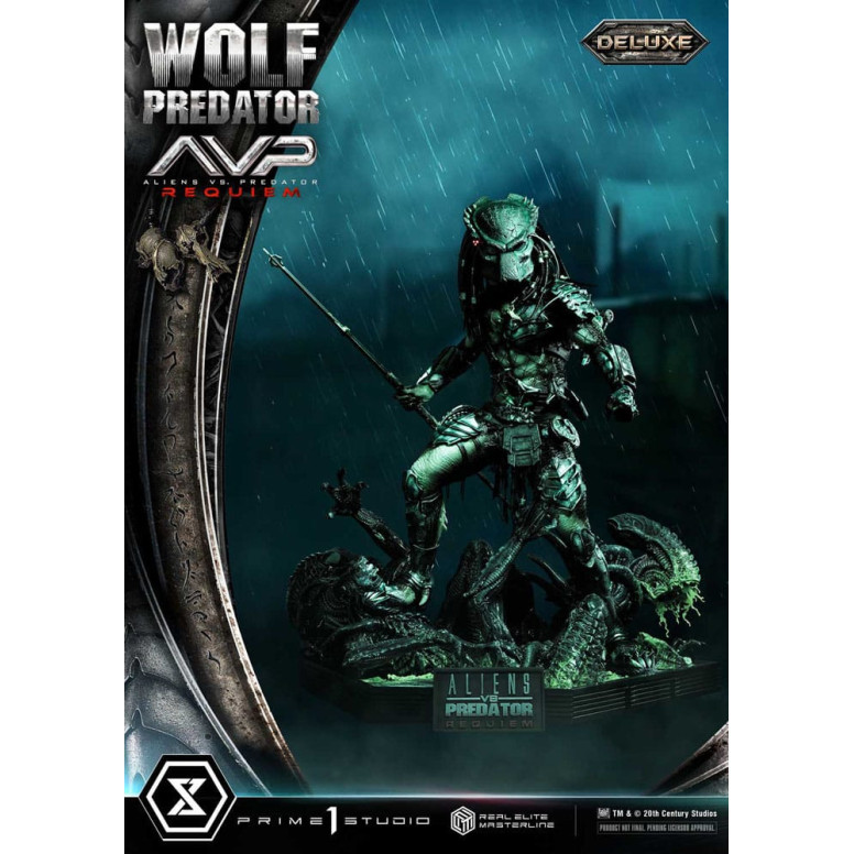 Prime 1 Studio - Alien vs. Predator Requiem - Wolf Predator Deluxe Bonus Ver. Real Elite Masterline Serie 1/3